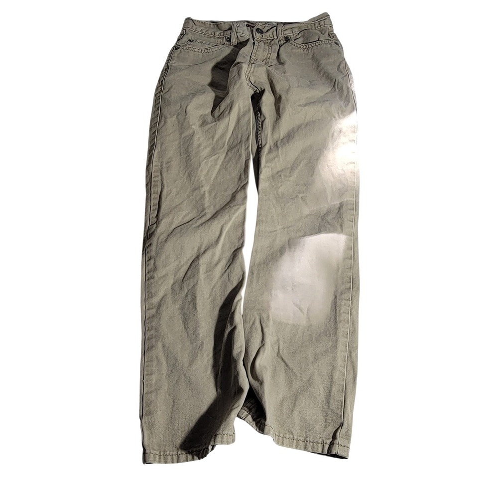 Levis 514 Straight Leg Khaki Tan Cotton Pants Boys 14 Reg W27 L27